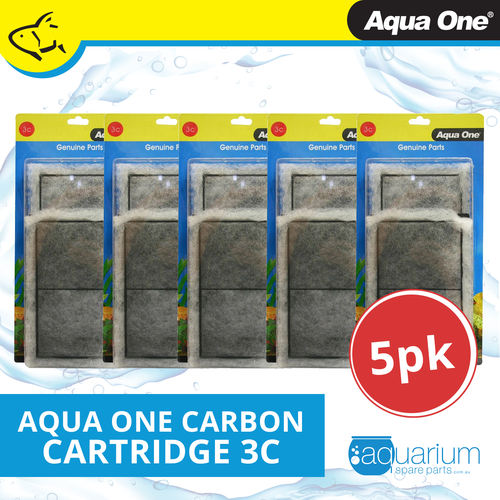 Aqua One AquaStyle 620/620T & AquaMode 900 Carbon Cartridge 3c BULK BUY 5pk