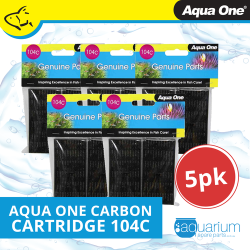 Aqua One EcoStyle 32/37 Carbon Cartridge 104c BULK BUY 5pk