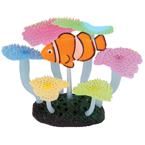 Kazoo Silicone Plant - Flat Coral w/ Clown Fish & Air Assorted 1pk (19679)