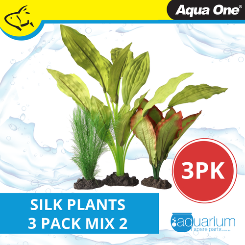 Aqua One Silk Plant Mix 2 3pk (24248)