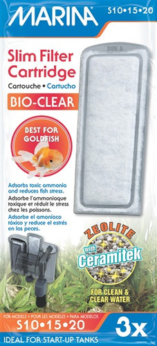 Marina Slim Power Filter Bio-Clear Cartridge (3pk) BULK BUY 5pk