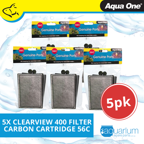 Aqua One ClearView 400 Filter Carbon Cartridge 56c (2pk) BULK BUY 5pk (25056c)