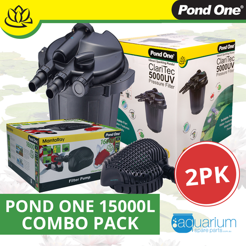 Pond One Claritec/Manta Ray 15000L Combo Pack (Up to 15000L) Pond One Claritec/Manta Ray 15000L Combo Pack (Up to 15000L)