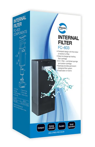 Pisces Aquatics Internal Hangon Filter Fc603 - 500L/H (IF603)