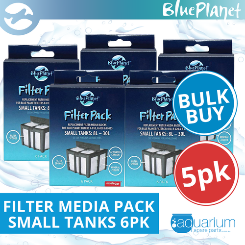 Blue Planet Filter Media for Small Tanks (8-30L) 6pc BULK BUY 5pk