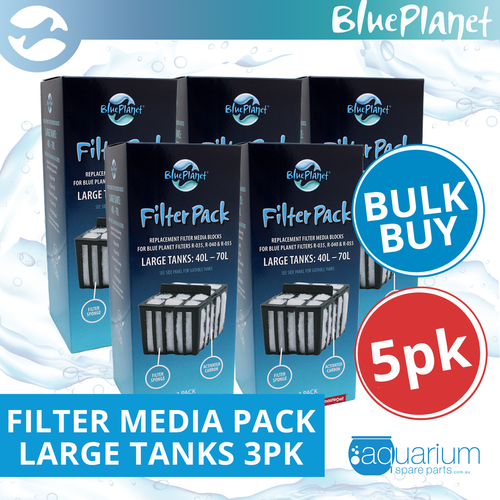 Blue Planet Filter Media for Large Tank (40-70L) 3pc BULK BUY 5pk