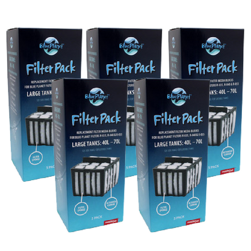 Blue Planet Filter Media for Large Tank (40-70L) 3pc BULK BUY 5pk