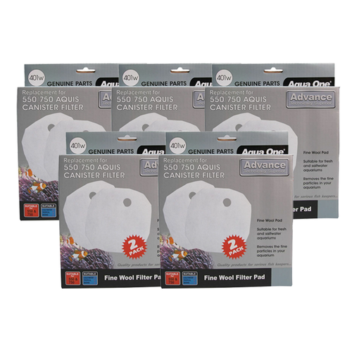 Aqua One Aquis Advance 550/750 Wool Pad (2pk) 401w BULK BUY 5pk