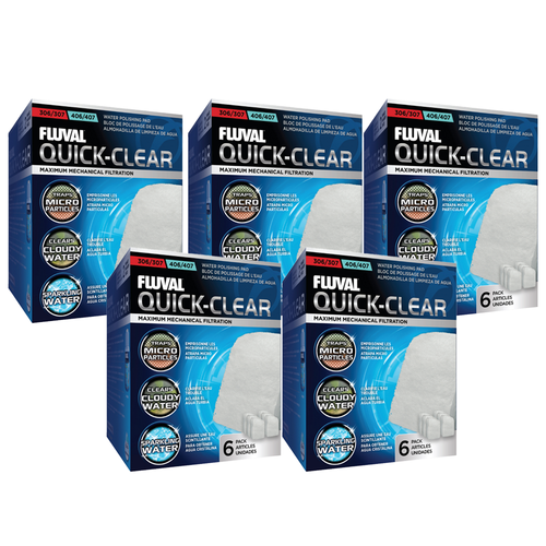 Fluval 305/405 & 306/406 & 307/407 Water Polishing Pads 6pc BULK BUY 5pk