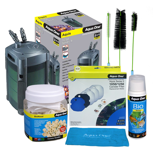 Aqua One Aquis Series II 1250 Ultimate Canister Filter Package (6pk)