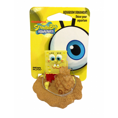 Penn-Plax SpongeBob Squarepants w/ Pineapple Home Sand Castle