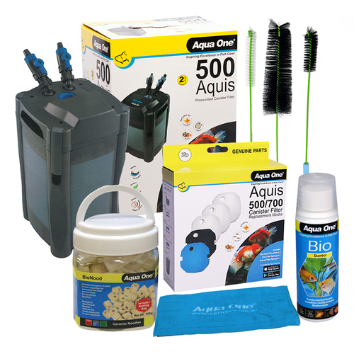 Aqua One Aquis 500 Ultimate Canister Filter Package (6pk)