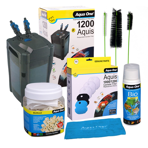 Aqua One Aquis 1200 Ultimate Canister Filter Package (6pk)