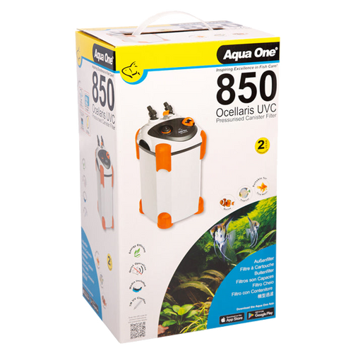 Aqua One Ocellaris 850UVC Ultimate Canister Filter Package (6pk)