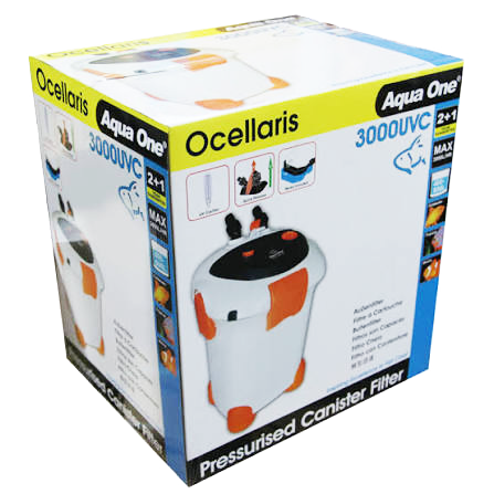 Aqua One Ocellaris 3000UVC Ultimate Canister Filter Package (6pk)
