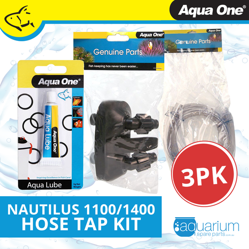 Aqua One Nautilus 1100/1400 Hose Tap Refresh Kit (3pc)