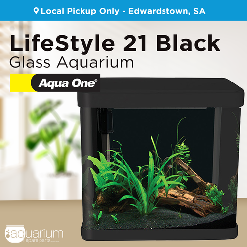 Aqua One LifeStyle 21 Glass Aquarium Black (52040GBK)