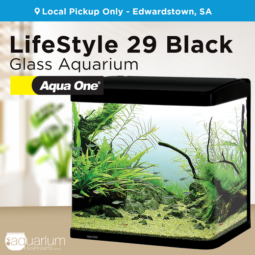 Aqua One LifeStyle 29 Glass Aquarium Black (52041GBK)