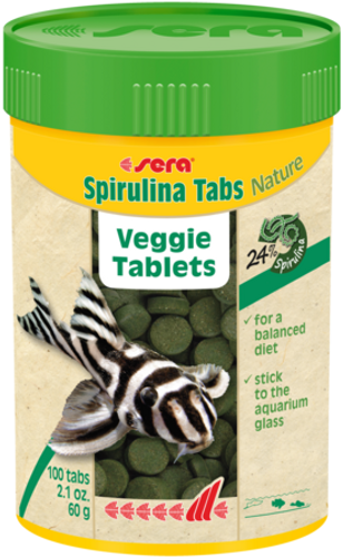 Sera Spirulina Tabs Nature Food - 60g / 100mL / 100 Tabs (00940)