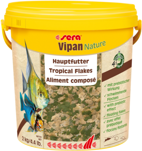 Sera Vipan Nature Large Flake Food - 2Kg / 10L (32287)