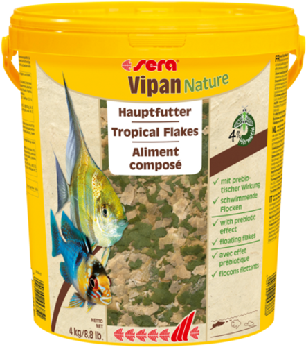 Sera Vipan Nature Large Flake Food - 4Kg / 21L (32294)