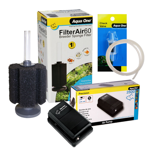 Aqua One Filter Air 60 Breeder Sponge Filter Kit (4pk) (19885-KIT)