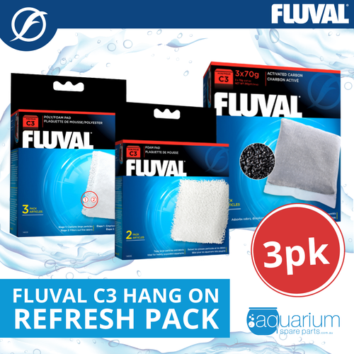 Fluval C3 Hang On Filter Refresh Pack (3pk)