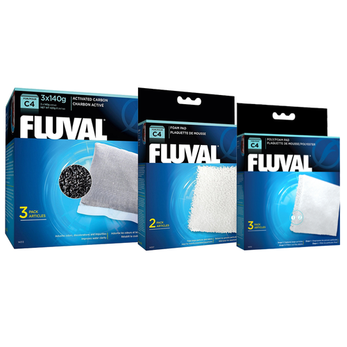 Fluval C4 Hang On Filter Refresh Pack (3pk)