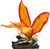 Aqua One Orange Sword W/Log Base Plastic Plant  - Small (28182)