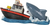 Penn-Plax Jaws Boat Attack Small Ornament (JWR4W/JAW2)