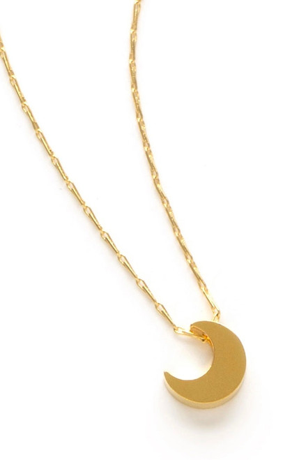 Tiny Crescent Moon Necklace