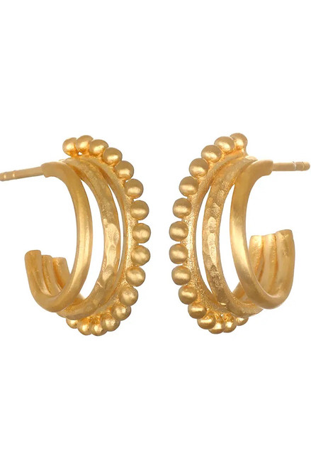 Satya Triple Hoop Gold Earrings