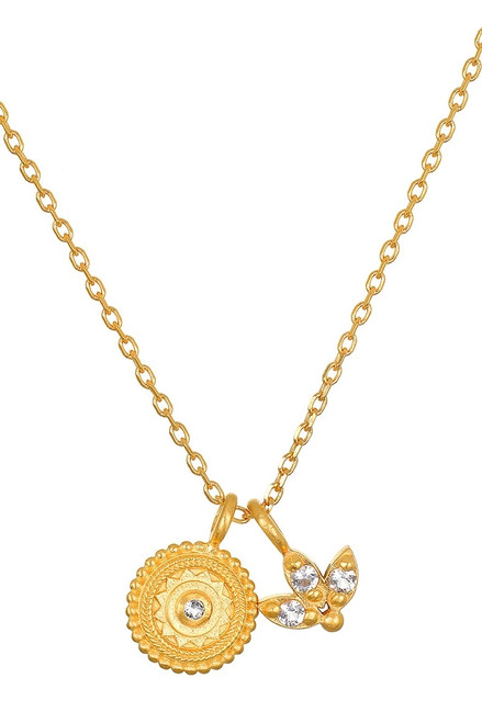 16" Mandala Lotus Charm Necklace