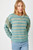 Mystree Crew Neck Fringe Sweater Seafoam