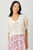 Mystree Relaxed Melange Vneck Sweater Top Cream