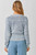 Mystree Blue/White V-Neck Cardigan Sweater