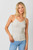 Mystree Ribbed V-Neck Cami Oatmeal