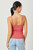 Mystree Ribbed V-Neck Cami Berry