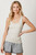 Mystree Ribbed Tank Sand Grey