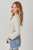 Mystree Ivory Lace Up Back Pullover Sweater