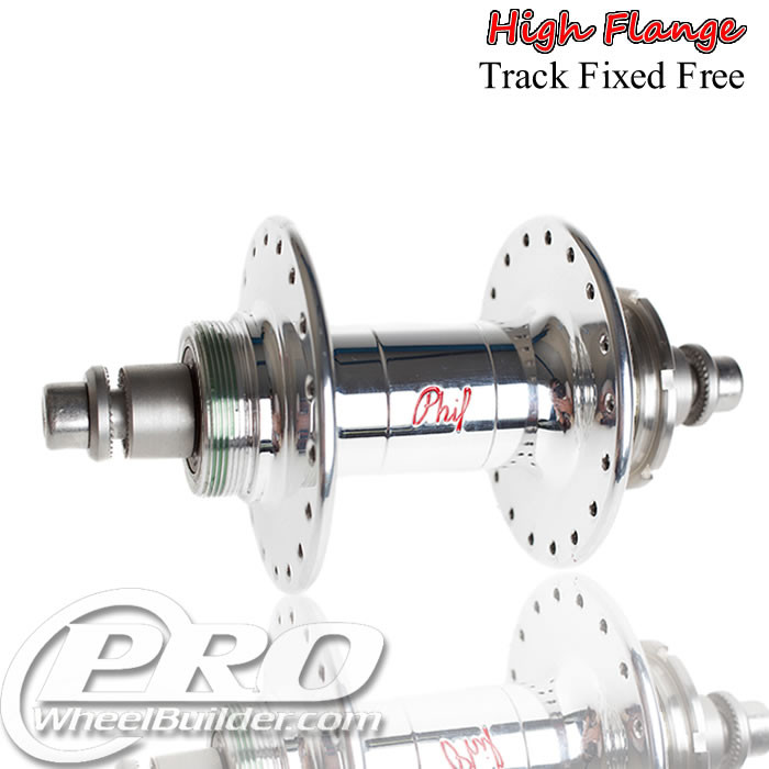 Phil Wood Track High Flange Fixed Free Rear Hub, 10x120 | PWB
