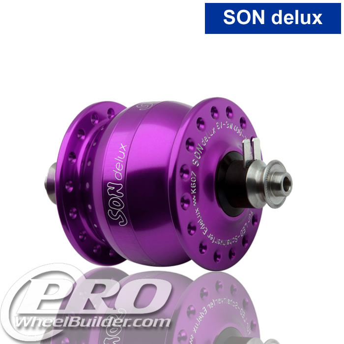 パーツ SON Delux Dynamo Hub Son Dynamo SON Delux Hub, 5x100, 390g | ProWheelBuilder