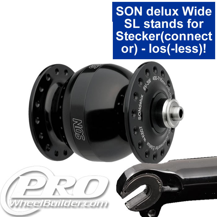 Son Dynamo SON Delux Wide Body SL Hub, 5x100, 380g | PWB