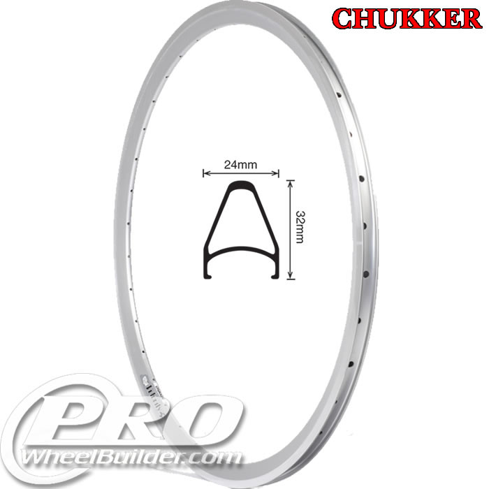 Velocity CHUKKER 完組ホイール リア Velocity Chukker Rim Brake Rim 700c, 18.8mm inner | PWB