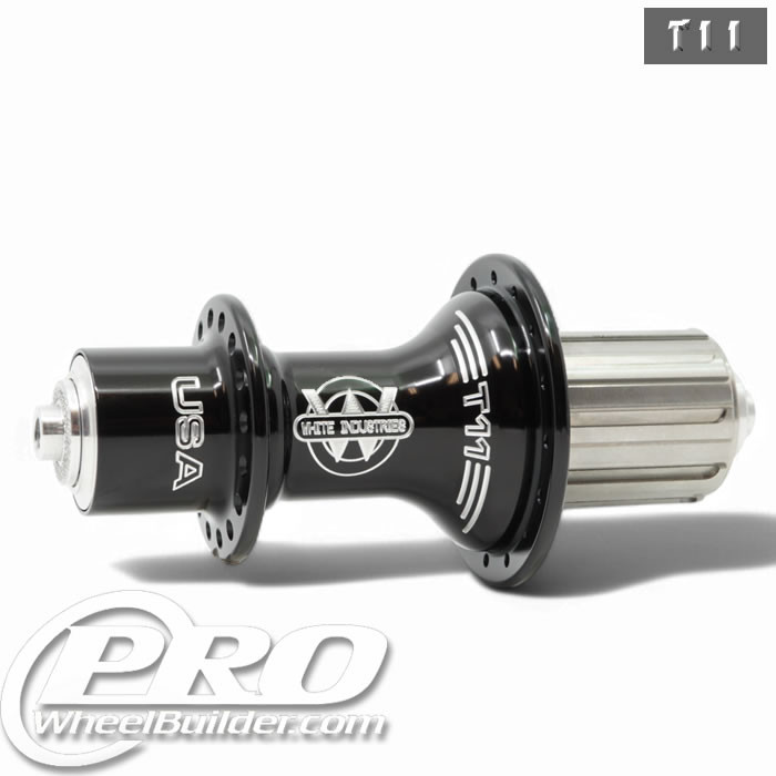 ★WHITE INDUSTRIES T11 28h BLACK 前後set★ White Industries T11 Rear Hub, 5x130, 252g | ProWheelBuilder