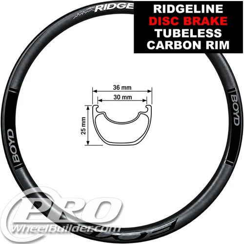 Boyd Ridgeline Carbon Tubeless Disc Brake Rim
