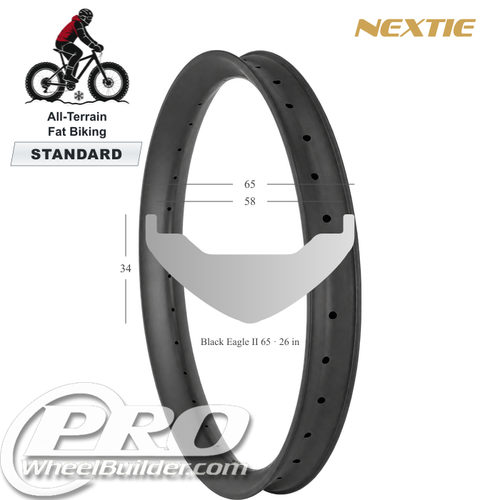 Nextie Black Eagle II Fat Bike Carbon Rim
