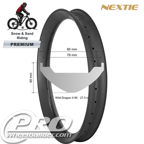 Nextie Wild Dragon Fat Bike Carbon Rim