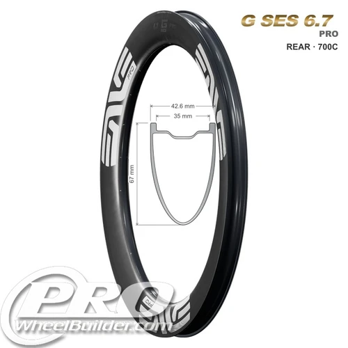 ENVE G SES 6.7 Pro Gravel Disc Rear Clincher Rim