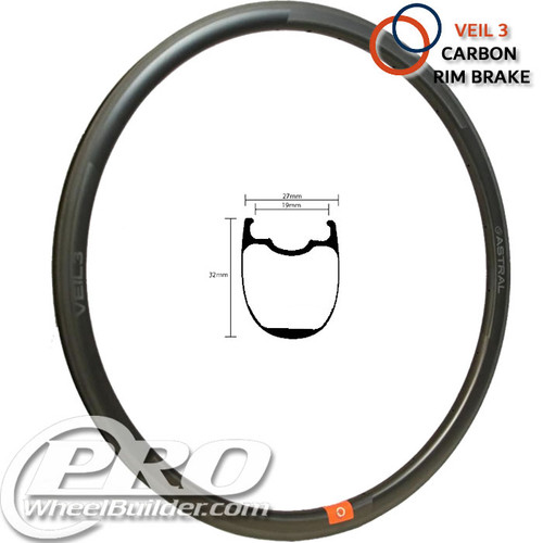 Astral Veil 3 Carbon Rim Brake Rim